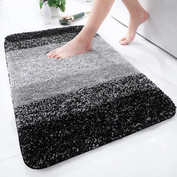 tapis de salle de bain original noir et blanc