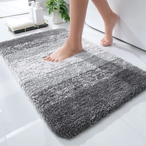 tapis de salle de bain gris original
