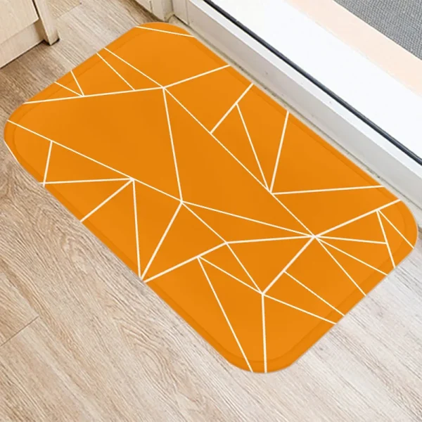 tapis de salle de bain original orange