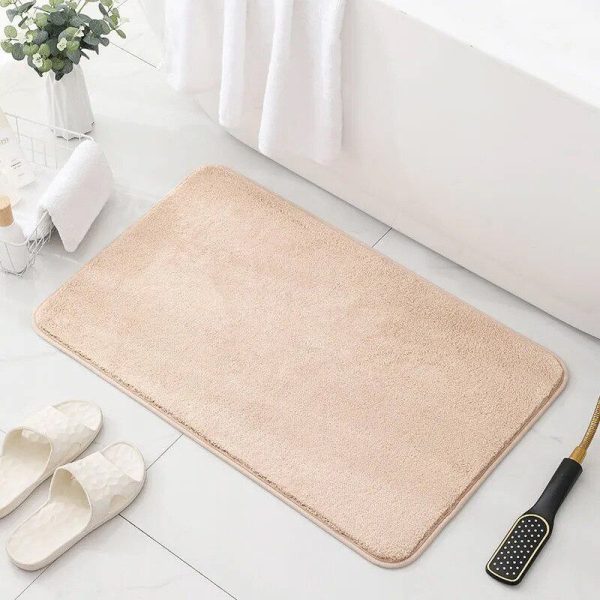 tapis de bain beige clair