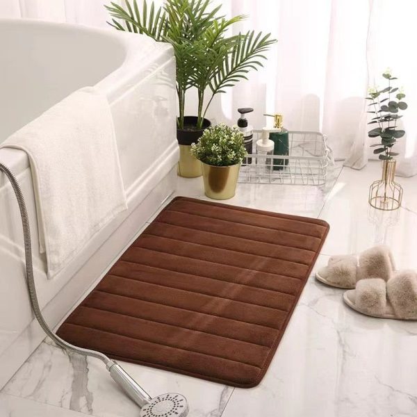 tapis de bain marron chocolat