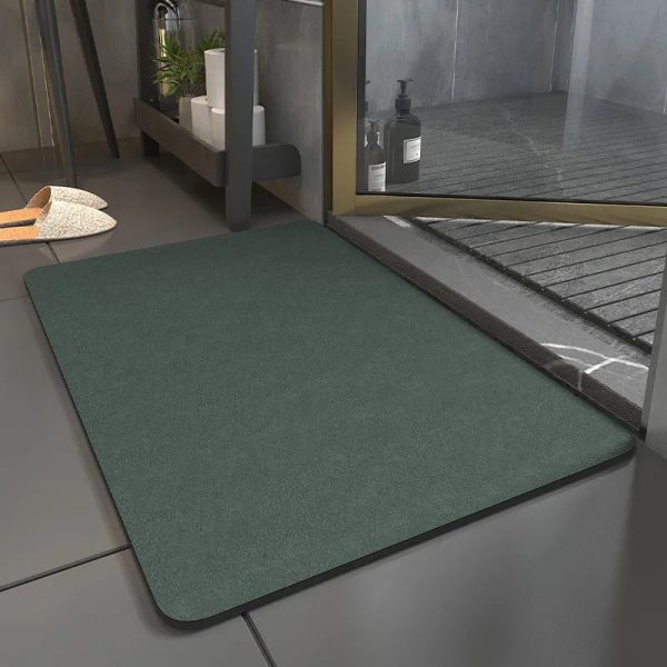 tapis de bain vert foncé