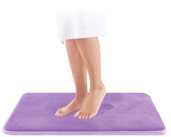 tapis salle de bain mauve